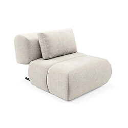 Casanova Fauteuil en tissu chiné - Beige