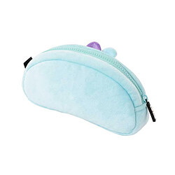 Line Friends BT21 Trousse à Crayons MANG en Peluche avec Fermeture Zippée Bleu clair