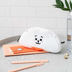 Line Friends BT21 Trousse à Crayons RJ en Peluche avec Fermeture Zippée Blanc pas cher