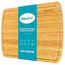 Planche à Découper en Bois de Bambou (45x31cm) – Billot de Boucher – BlauKe®