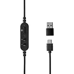 Acheter Nedis Casque PC Circum-aural Stéréo USB-C avec Adaptateur USB-A et Micro Rabattable Noir