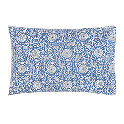 Designers Guild Taie d'oreiller imprimée en percale de coton, SHAQUI PORCELAIN