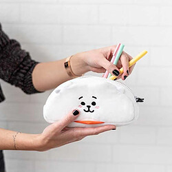 Avis Line Friends BT21 Trousse à Crayons RJ en Peluche avec Fermeture Zippée Blanc