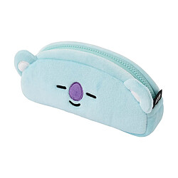 Line Friends BT21 Trousse à Crayons KOYA en Peluche avec Fermeture Zippée Bleu