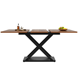 Merax Table à Manger Extensible(120-160 X 80 Cm)-pour La Cuisine Et Le Salon-en Marbre-naturel