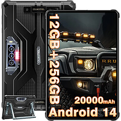 OUKITEL RT8 Tablette Incassable 20000mAh 12Go+256Go 11" FHD+ 48MP+32MP