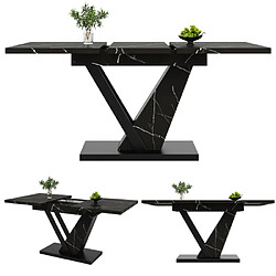 Merax Table De Salle à Manger-table De Cuisine Extensible-pour La Cuisine Et Le Salon-noir
