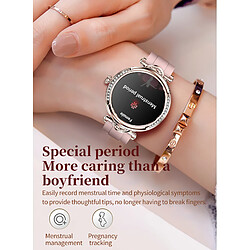 INF Montre intelligente avec moniteur de fréquence cardiaque, moniteur de sommeil Pink pas cher