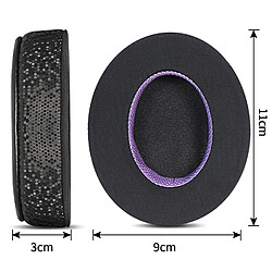 INF Coussinets d'oreille en tissu respirant pour casque HyperX Cloud 2/3, Noir Violet