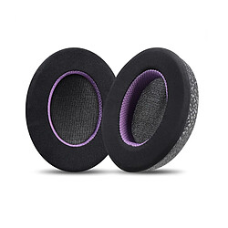 INF Coussinets d'oreille en tissu respirant pour casque HyperX Cloud 2/3, Noir Violet