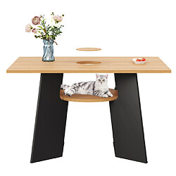 Merax Table à Manger Rectangulaire-adaptée Aux Animaux De Compagnie-6 Personnes-cuisine-en Bois