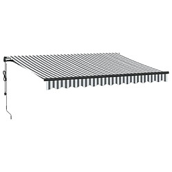vidaXL Auvent rétractable automatique anthracite et blanc 350x250 cm