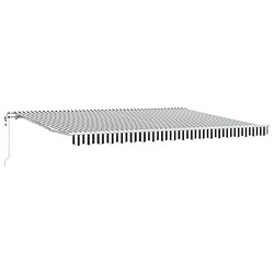 vidaXL Auvent rétractable automatique anthracite et blanc 450x300 cm