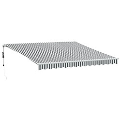 vidaXL Auvent rétractable automatique anthracite et blanc 400x350 cm