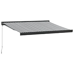vidaXL Auvent rétractable anthracite et blanc 3,5x2,5m tissu/aluminium