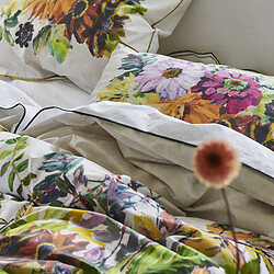 Avis Designers Guild Taie d'oreiller imprimée en percale de coton, GLYNDE CORAL