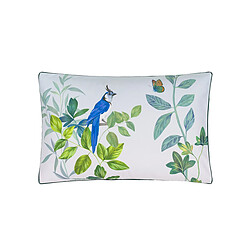 Designers Guild Taie d'oreiller imprimée en satin de coton, VOLIERE SKY