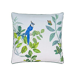 Designers Guild Taie d'oreiller imprimée en satin de coton, VOLIERE SKY