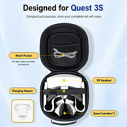 Avis INF Étui de Transport Meta Quest 3 - Compatible avec Meta Quest 3S/3/2 & Vision Pro - Gris