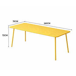 Avis Concept Usine Table de jardin 6 places 160cm jaune BERGAME