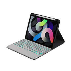 INF Étui pour Tablette avec Clavier Rétroéclairé et Pavé Tactile compatible avec iPad Black&Wh
