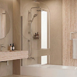 OTITEC Pare-baignoire – 80 x 140 cm – Chrome – LIVIA