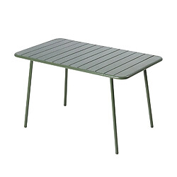 Concept Usine Table de jardin 4 à 6 places 120cm vert BERGAME