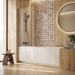 OTITEC Pare-baignoire – 80 x 140 cm – Chrome – AURIA