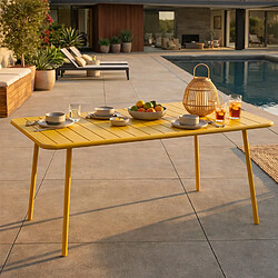 Acheter Concept Usine Table de jardin 6 places 160cm jaune BERGAME