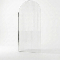 OTITEC Pare-baignoire flûté – 80 x 140 cm – Chrome – LIVIA