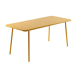 Concept Usine Table de jardin 6 places 160cm jaune BERGAME