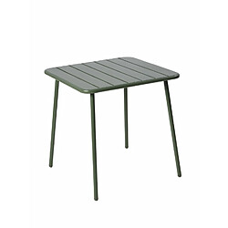 Concept Usine Table carrée 4 places 70x70cm vert BERGAME