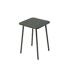 Concept Usine Table carrée 2 places 50x50cm vert BERGAME