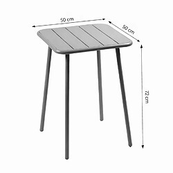 Avis Concept Usine Table carrée 2 places 50x50cm vert BERGAME