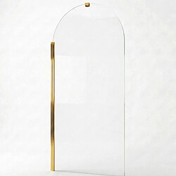 OTITEC Pare-baignoire – 80 x 140 cm – Or brossé – LIVIA