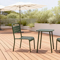 Acheter Concept Usine Table carrée 2 places 50x50cm vert BERGAME