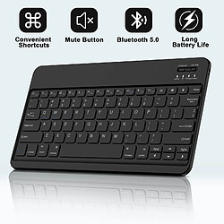 INF Étui clavier Bluetooth + Clavier compatible avec Samsung Galaxy Tab S8+/S8 Plus 12.4 pouce