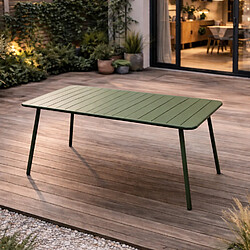 Concept Usine Table de jardin 4 à 6 places 120cm vert BERGAME pas cher