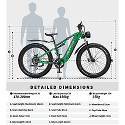 DUOTTS E26 - Vélo Électrique - 26*4.0" 750W Bafang Motor, 48V20Ah Samsung Battery 150KM pas cher