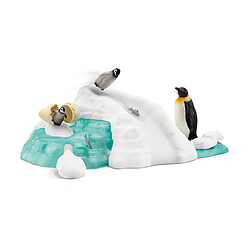SCHLEICH- Famille pingouin sur la banquise- 42661- Gamme Wild Life