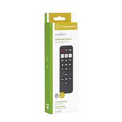 Nedis Télécommande XL Préprogrammée pour TV et SAT avec Boutons Netflix et Disney+ Noir pas cher
