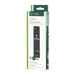 Nedis Télécommande de Remplacement Préprogrammée pour TV Sony avec Streaming Noir pas cher
