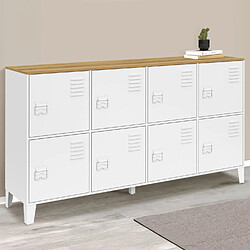 Idmarket Buffet casier 8p blanc