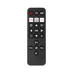 Nedis Télécommande XL Préprogrammée pour TV et SAT avec Boutons Netflix et Disney+ Noir