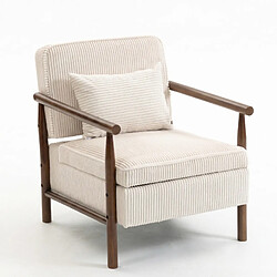 Smartue Fauteuil blanc de style médiéval, en bois