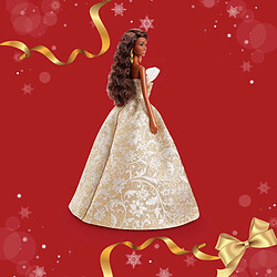 Barbie - Poupée Joyeux Noël - Poupée brune - JBH96 pas cher