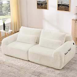 Smartue Canapé 2 Places Beige, Canapé loveseat