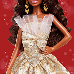 Avis Barbie - Poupée Joyeux Noël - Poupée brune - JBH96