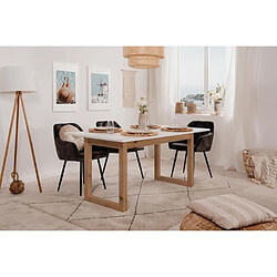 Avis Table a manger - DENVER - Extensible - 10 personnes - Chene artisan / Blanc - 160- 200 x...