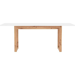 Table a manger - DENVER - Extensible - 10 personnes - Chene artisan / Blanc - 160- 200 x...